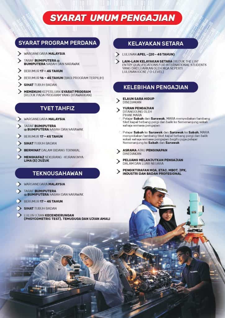 TVETMARA - Permohonan Pengambilan Sesi Julai 2026