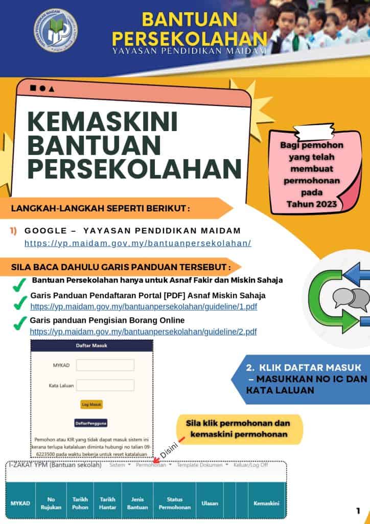 bantuan persekolahan maidam