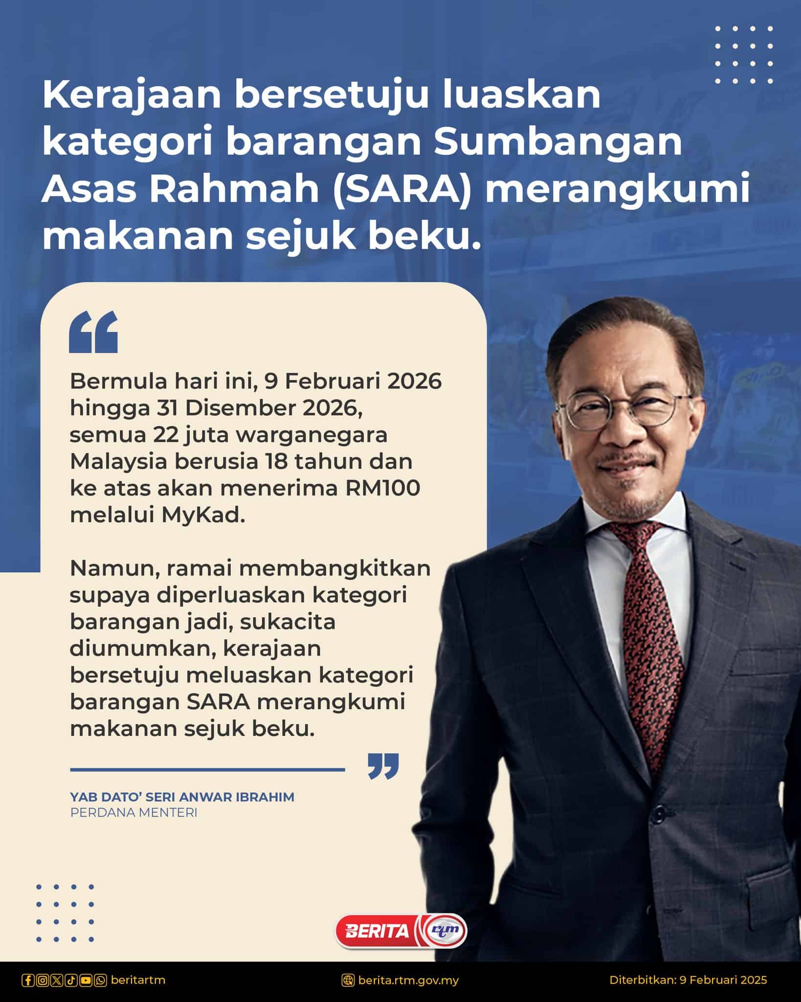 Senarai Barang MyKasih / Bantuan SARA RM100