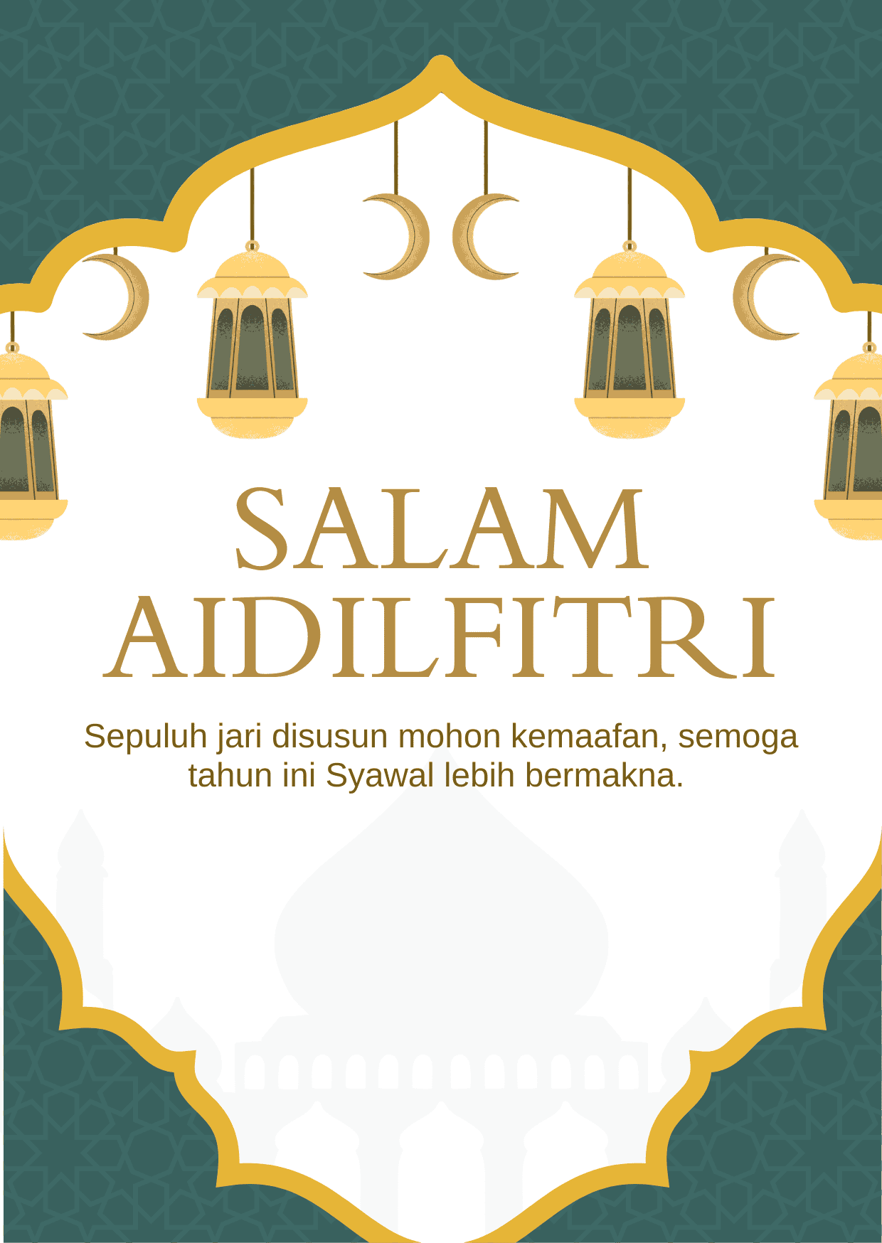Poster Hari Raya & Rumah Terbuka - Download Percuma (Editable)