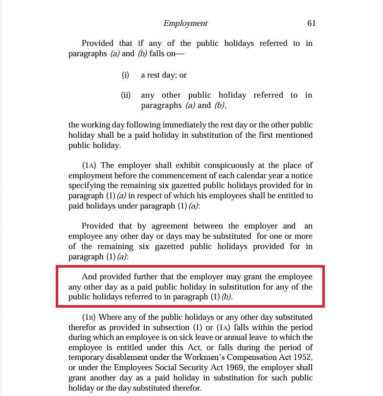 cuti tambahan raya 2026