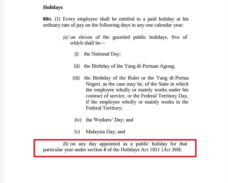 cuti tambahan raya 2026