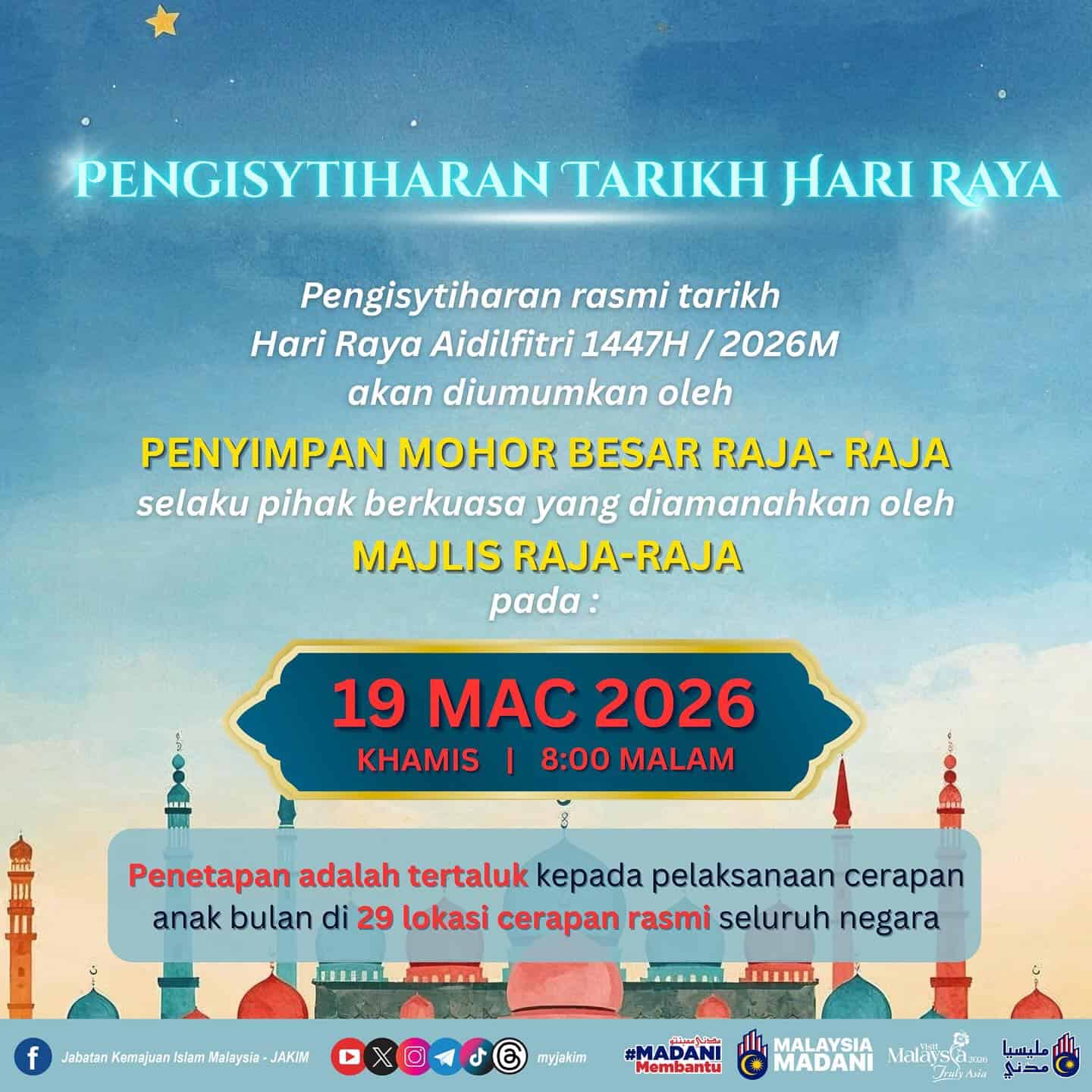 pengumuman raya jakim 2026