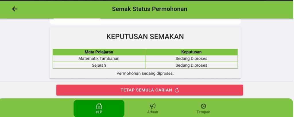 semak semula keputusan spm