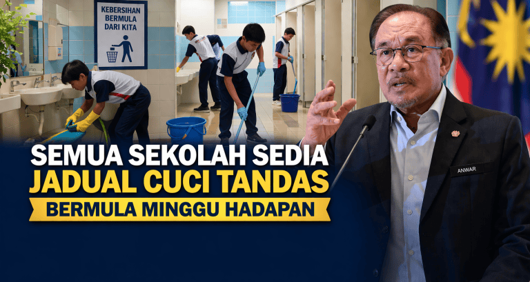 Cuci tandas sekolah