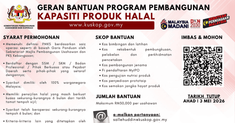 Geran Program Pembangunan Kapasiti Produk Halal