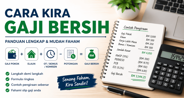 cara kira gaji bersih