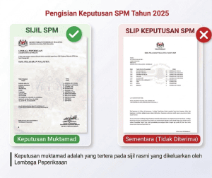 slip spm tak boleh mohon SPA
