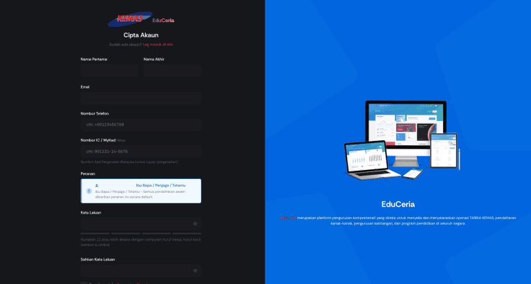 permohonan tabika kemas