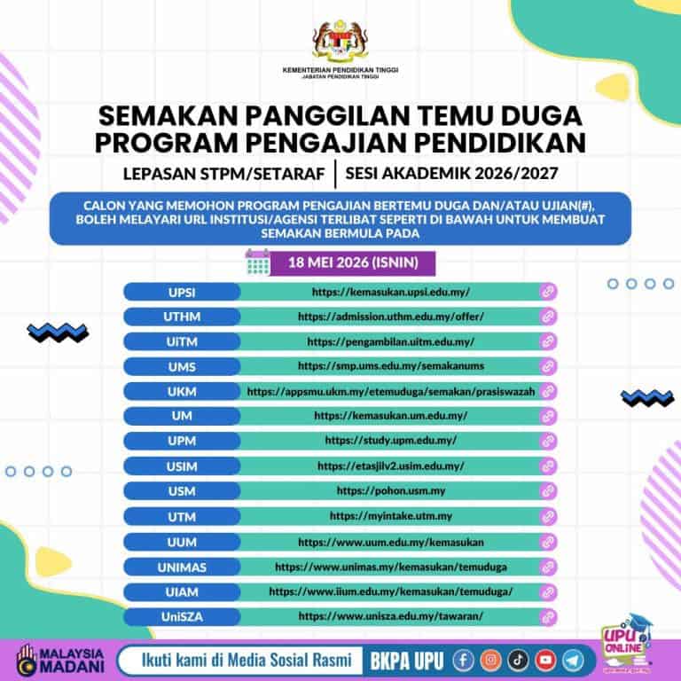 semakan temuduga upu