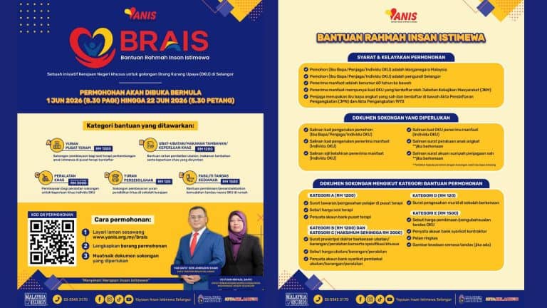 bantuan rahmah insan istimewa selangor brais