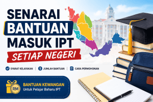 Senarai Bantuan Masuk IPT Setiap Negeri
