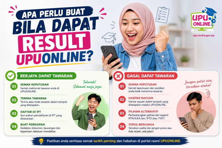 Apa Perlu Buat Bila Dapat Result UPUOnline?