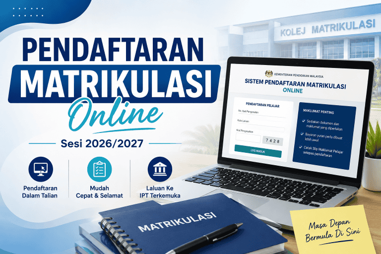 pendaftaran matrikulasi online