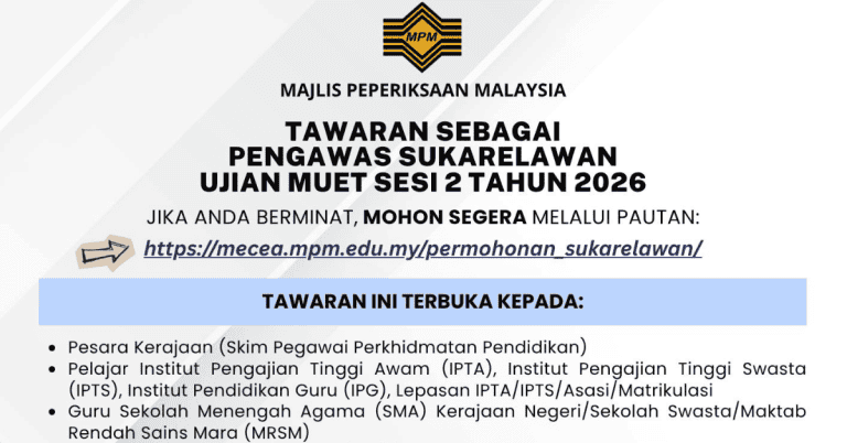 sukarelawan ujian muet