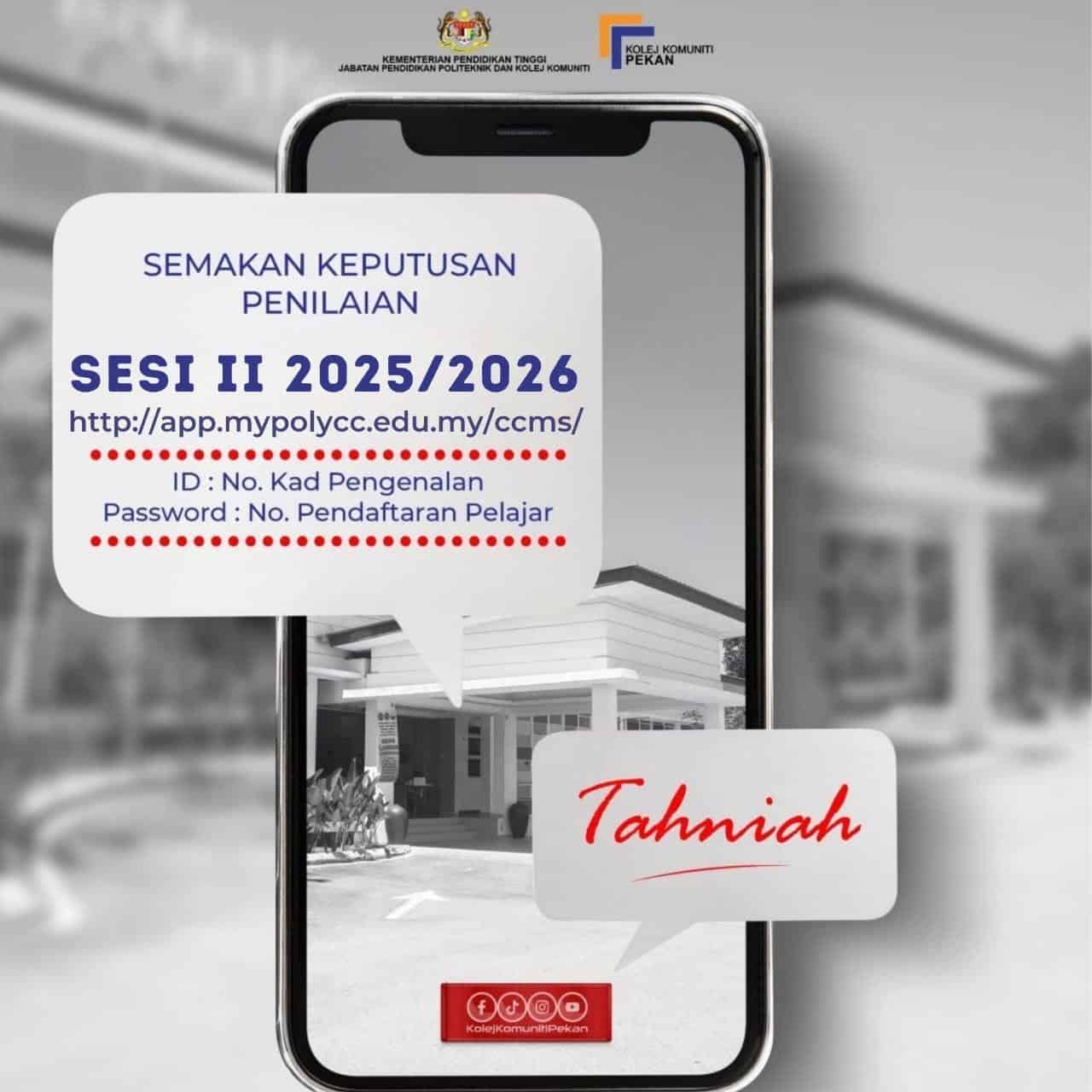 KEPUTUSAN PEPERIKSAAN KOLEJ KOMUNITI