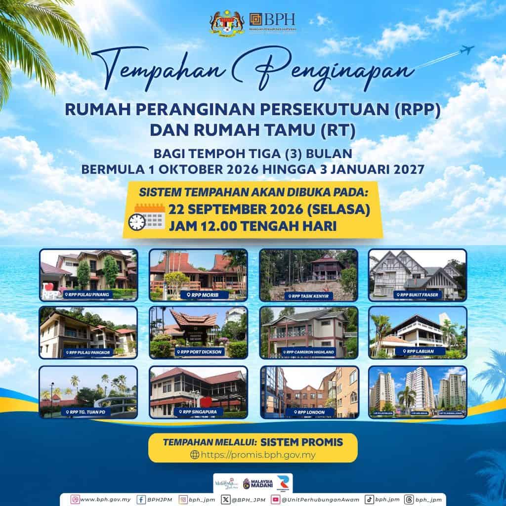 HEBAHAN: TEMPAHAN PENGINAPAN RUMAH PERANGINAN PERSEKUTUAN (RPP) DAN RUMAH TAMU (RT), BPH
