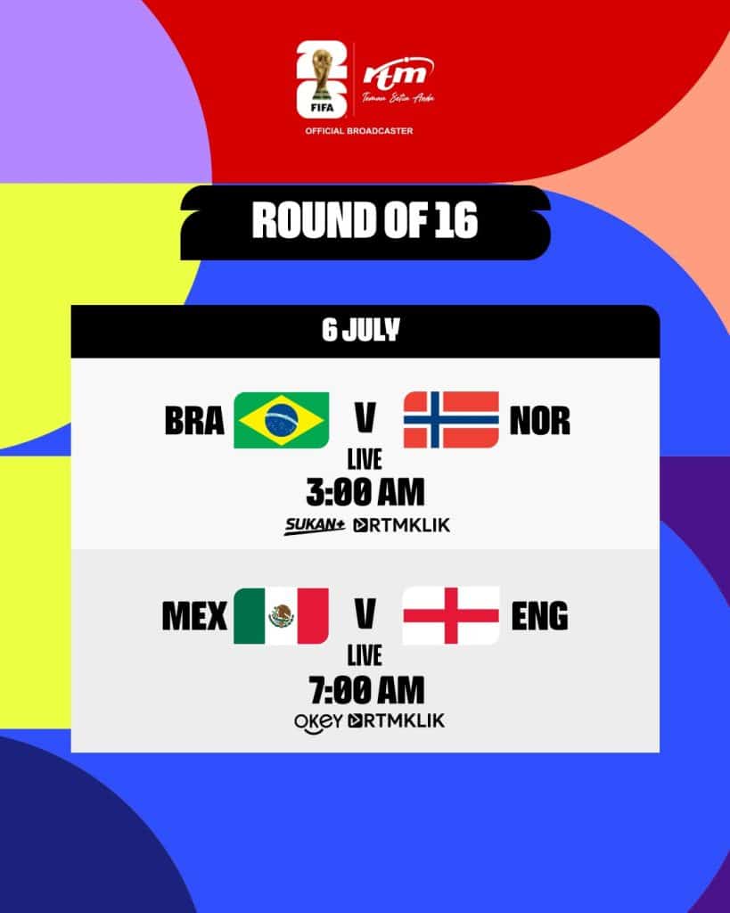 Jadual Piala Dunia 2026 - Pusingan 16 7 julai