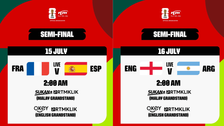 Jadual Piala Dunia 2026 - Separuh Akhir 15 & 16 Julai 2026 (MYT)