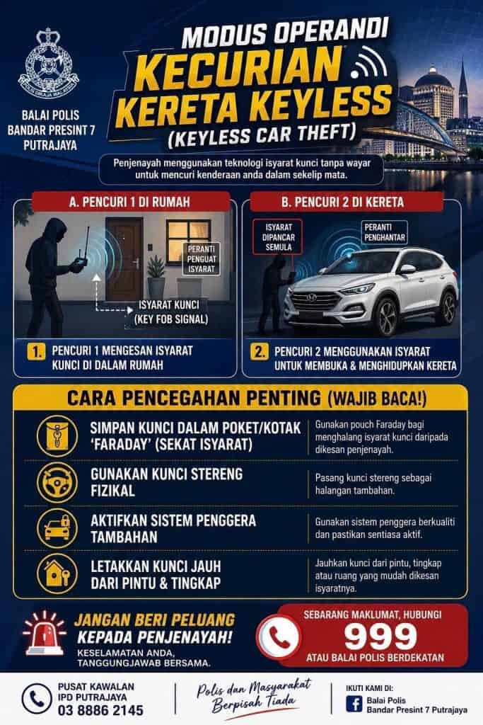 Kecurian Kereta Keyless - Ini Tips Penting untuk Elak Jadi Mangsa!