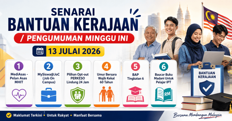 bantuan kerajaan 13 julai