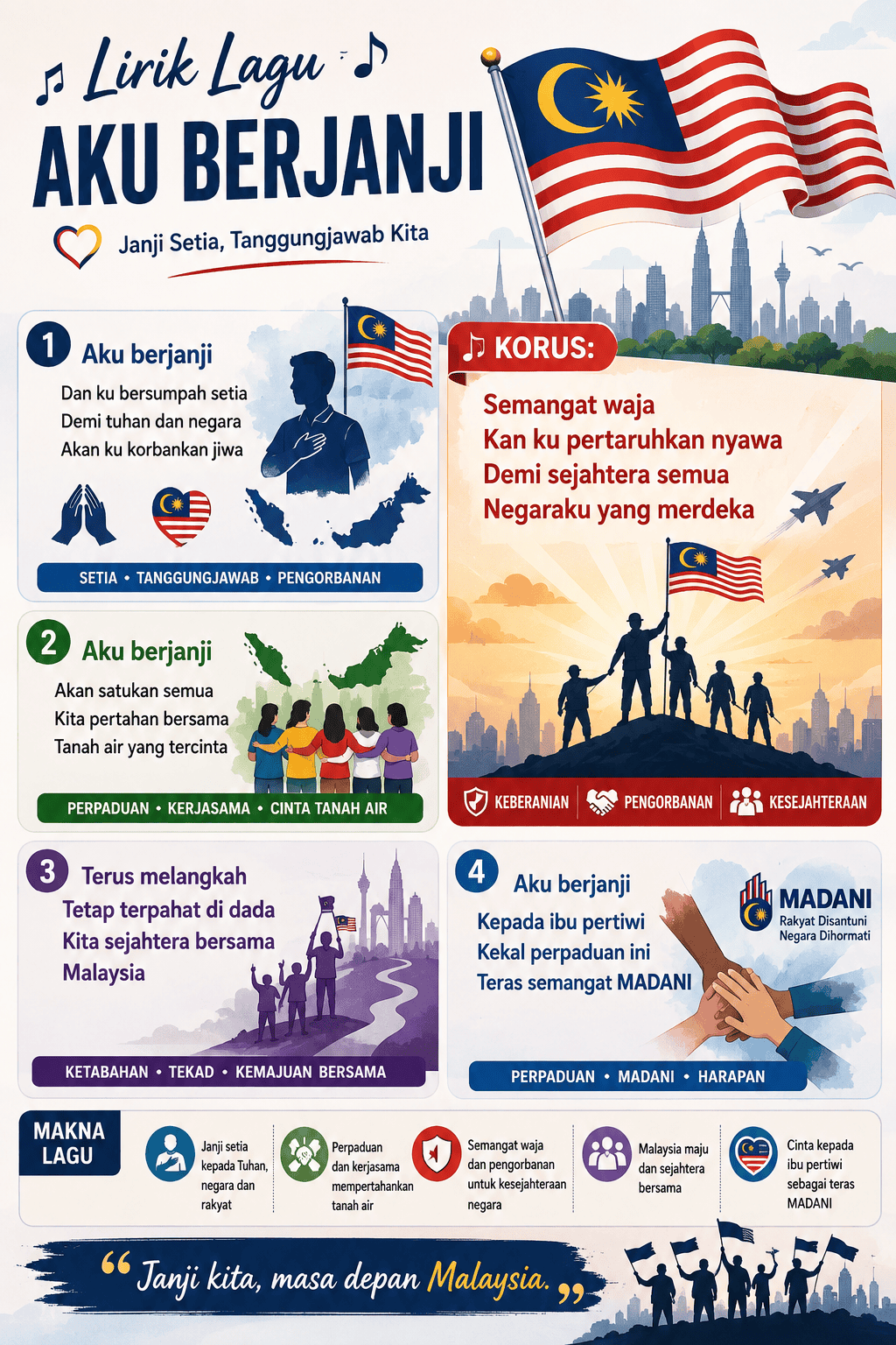'Aku Berjanji' - Lirik & Lagu Tema Hari Kebangsaan 2026
