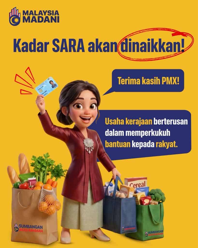 sara akan dinaikkan