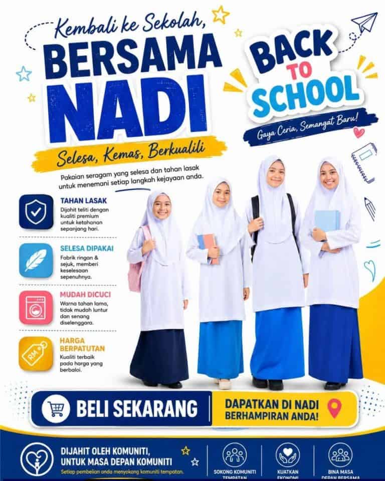 Baju Uniform Sekolah NADI