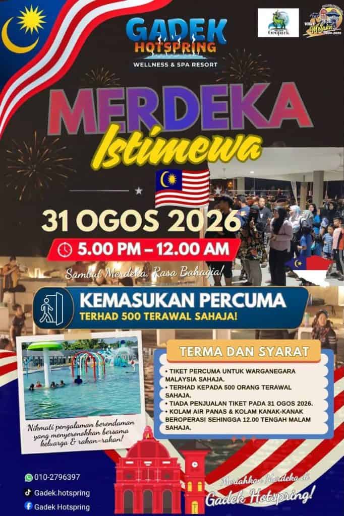 Inisiatif Kemasukan Percuma Melaka 31 Ogos