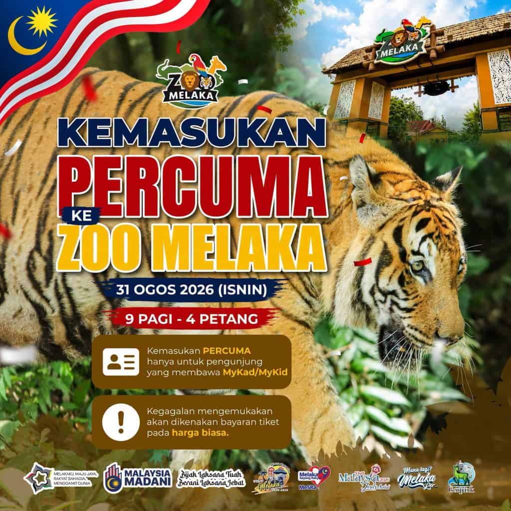 Inisiatif Kemasukan Percuma Melaka 31 Ogos