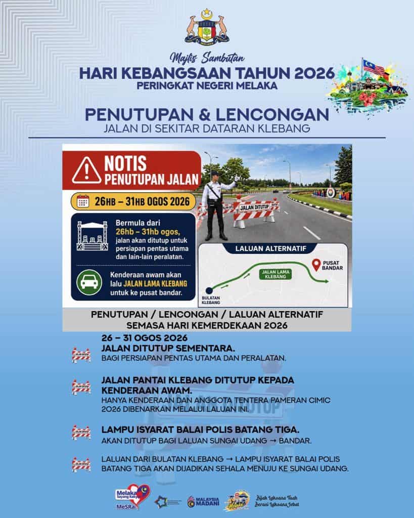 Inisiatif Kemasukan Percuma Melaka 31 Ogos