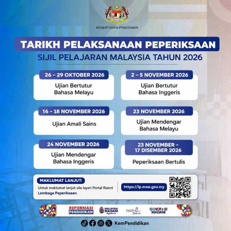 JADUAL SPM 2026