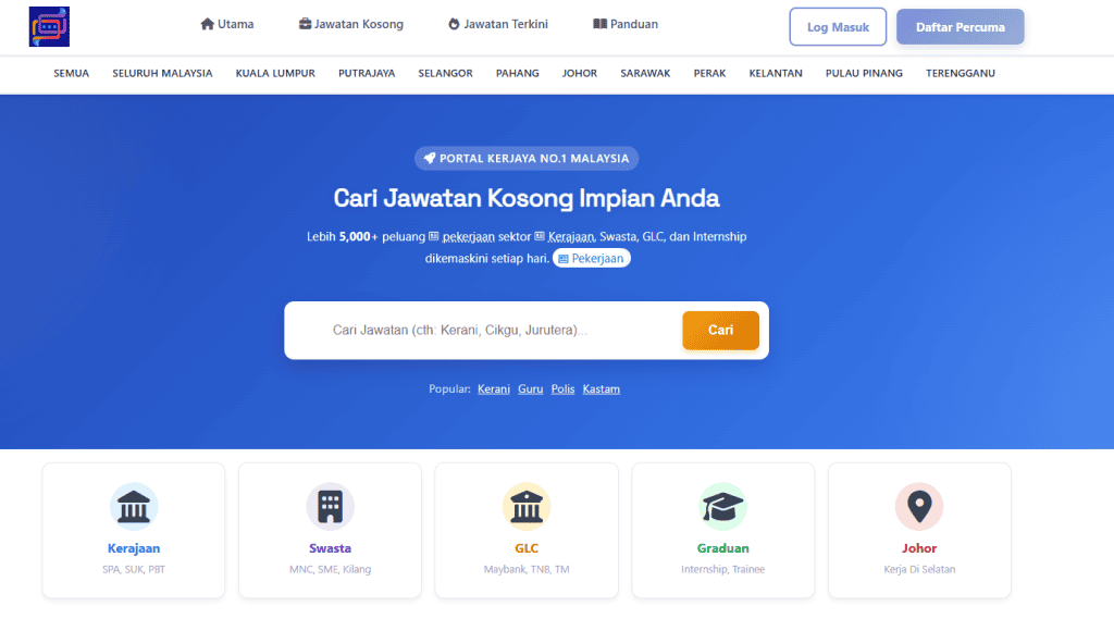 Senarai Website Cari Kerja Kerajaan dan Swasta - Pencari Kerja Wajib Tahu!