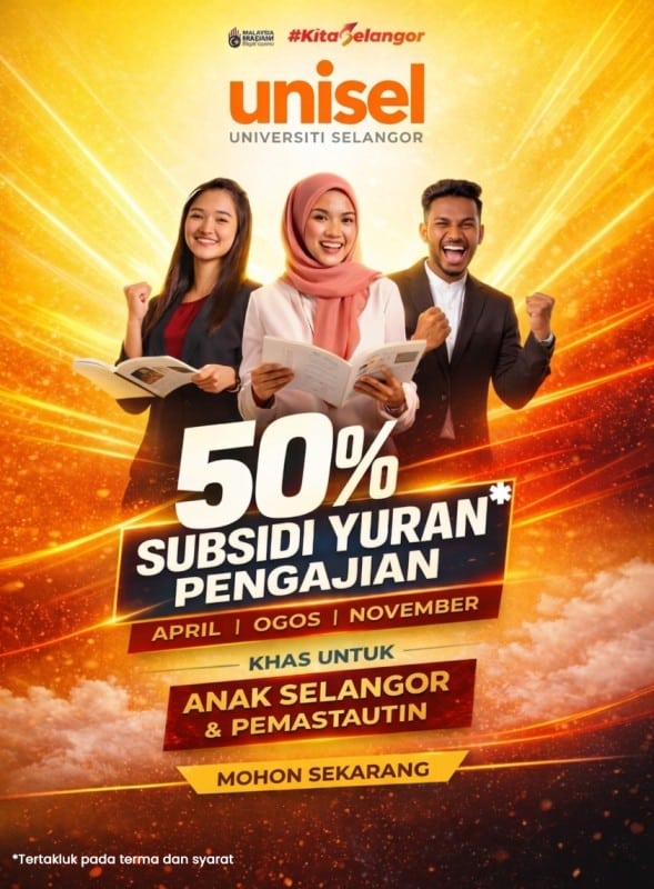tajaan ptptn 50% selangor