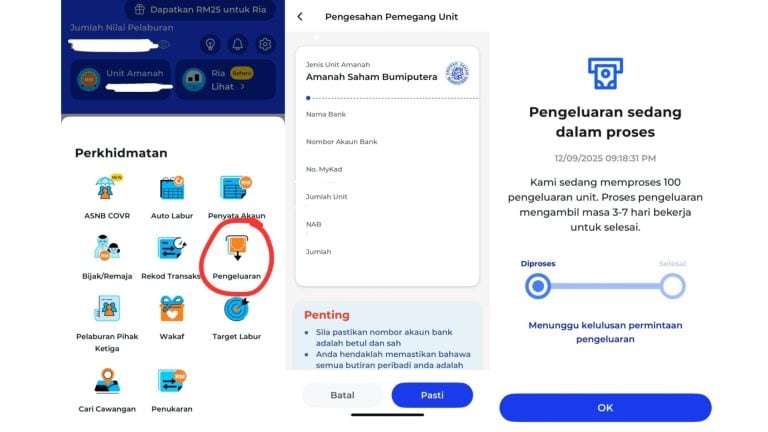 Cara Keluarkan Duit ASB, Had Pengeluaran & Tempoh Kredit