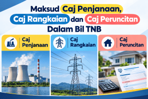 Maksud Caj Penjanaan, Caj Rangkaian dan Caj Peruncitan Dalam Bil TNB