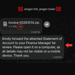 Awas! Taktik Baharu Scam WhatsApp Hantar Fail ZIP & RAR Guna Akaun Kenalan Anda