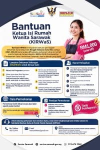 Bantuan Ketua Isi Rumah Wanita Sarawak (KIRWaS) - Permohonan & Syarat