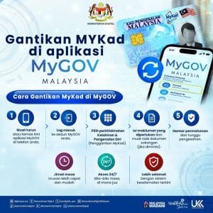 Cara Tukar IC Baru Guna MyGov