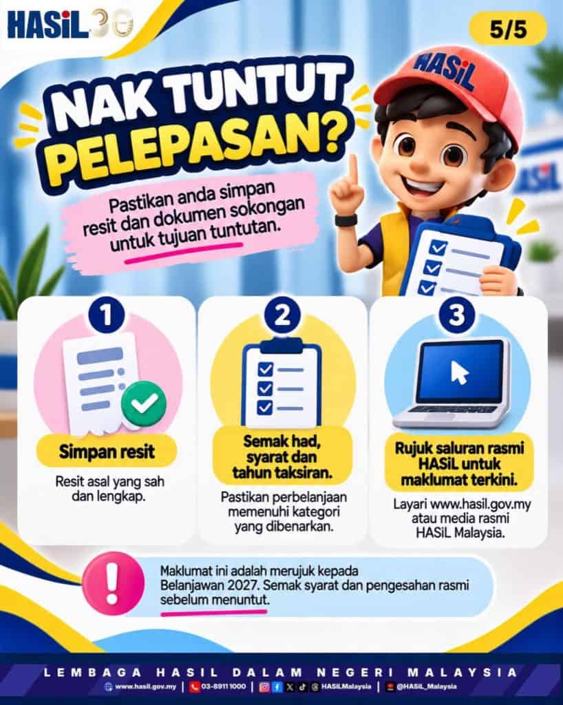 Senarai Pelepasan Cukai 2027 yang Perlu Anda Tahu