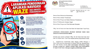 larangan penggunaan aplikasi waze