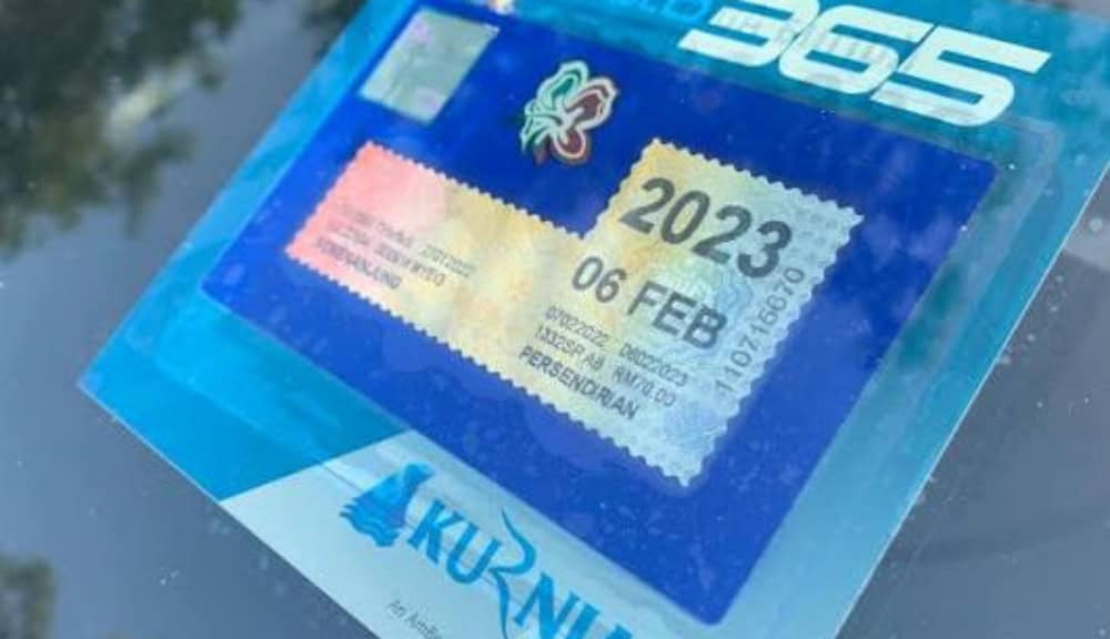 road tax kereta recond